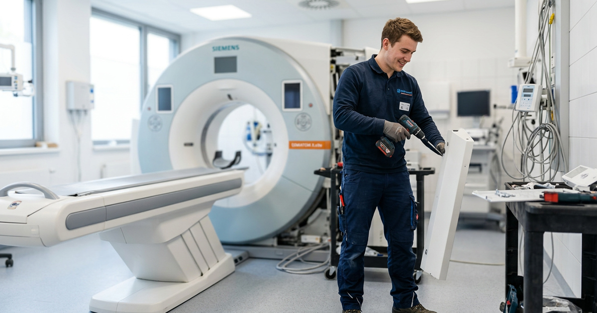 Montagehelfer für CT-Anlagen 