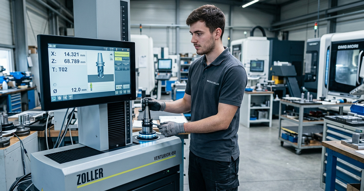 Produktionsmitarbeiter Werkzeugvoreinstellung 